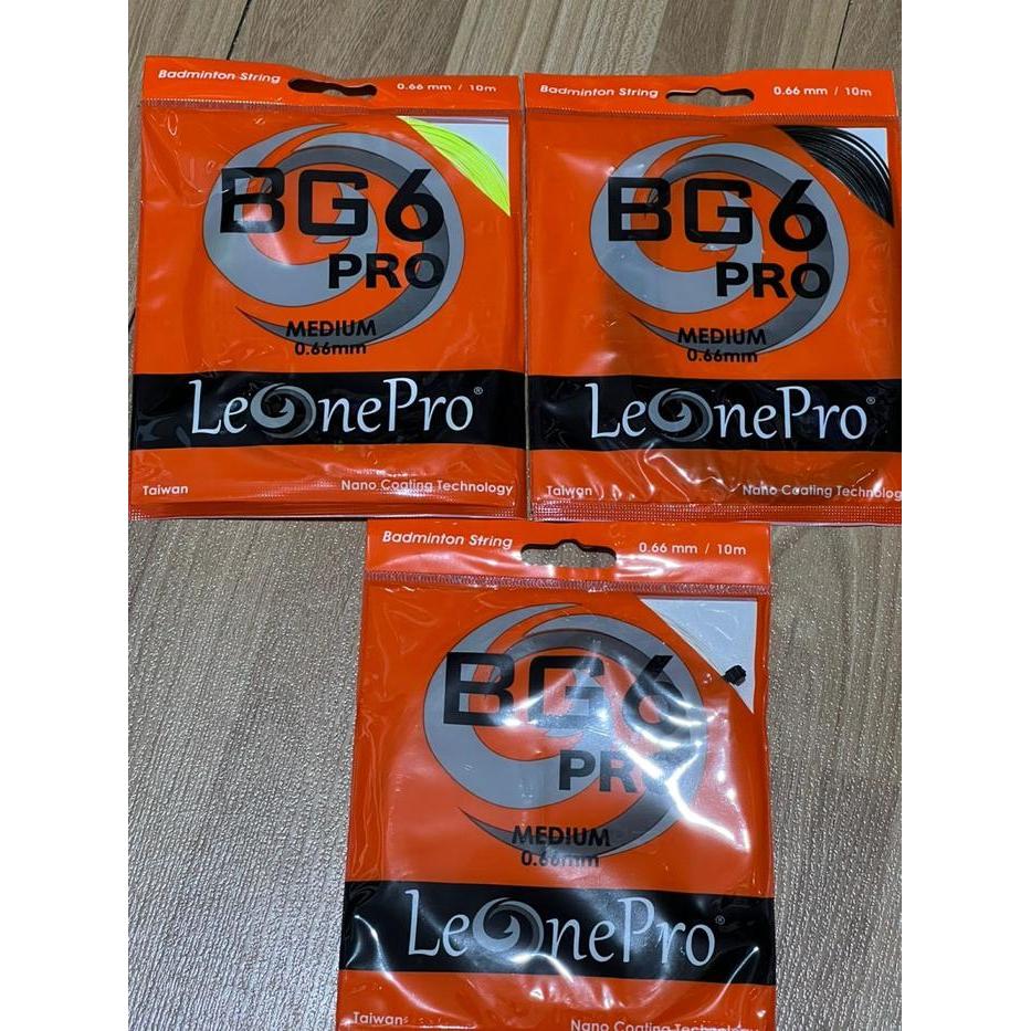 SENAR BADMINTON BG 6 / BG6 LEONEPRO ORIGINAL 0.66MM MEDIUM FEELING