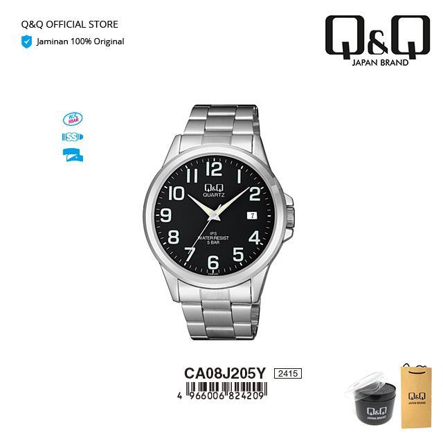 Q&Q QNQ QQ ORIGINAL JAM TANGAN PRIA RANTAI BESI ANALOG - CA08 CA08J