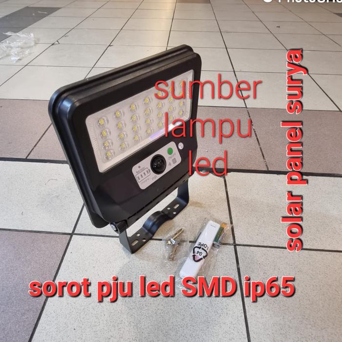 HEMAT lampu jalan led tenaga surya 50 watt 50w pju solar panel 50watt w smd
