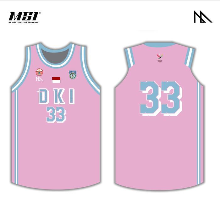 Jersey Basket Msi - Pon Dki Jakarta Pink