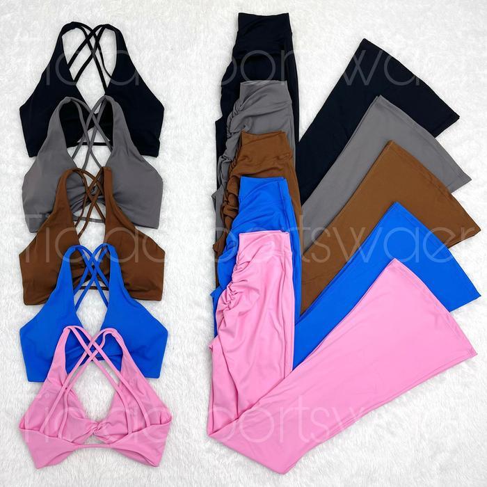 sipo- Keneysha Sport Set Sport Bra Dan Legging Cutbray Scrunch / (Dijual Terpisah) / Setelan