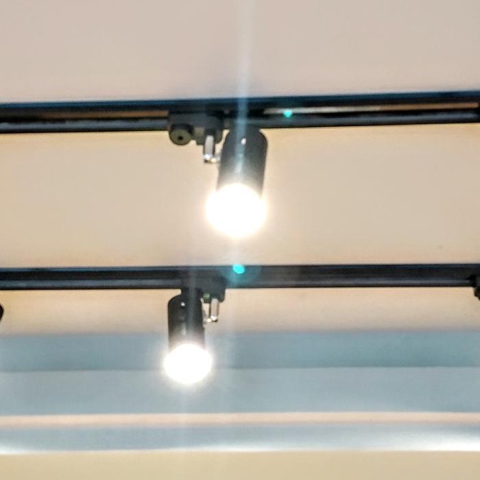 Paket Track Light Set 1 Rel 2 Fitting Ulir+2Led