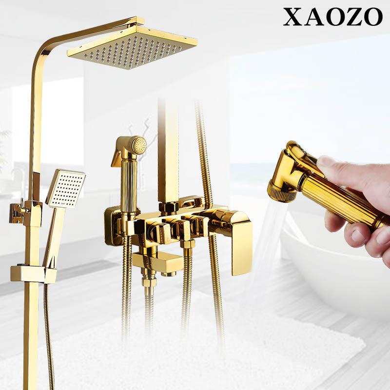 SPA Bathroom Shower Set  gold Imitation gold surface Shower Rain