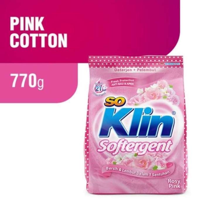 7lx0- Soklin Softergent Bubuk Deterjen Sabun Cuci 770 Gr