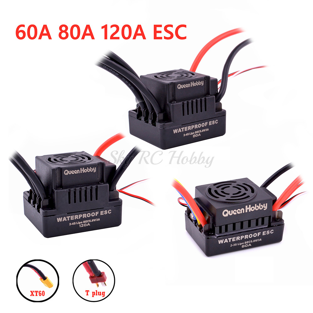 PROMO   Upgrade Sensorless 60A 80A 120A S-80A S-120A Brushless ESC Electric Speed Controller with 5.