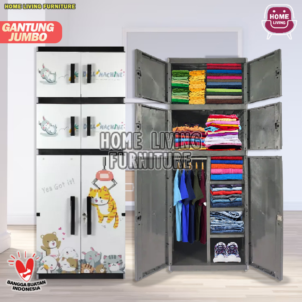 JUMBO - LEMARI PLASTIK GANTUNG MIAMI MR PLAST PREMIUM LEMARI SERBAGUNA LEMARI MIAMI ORLANDO