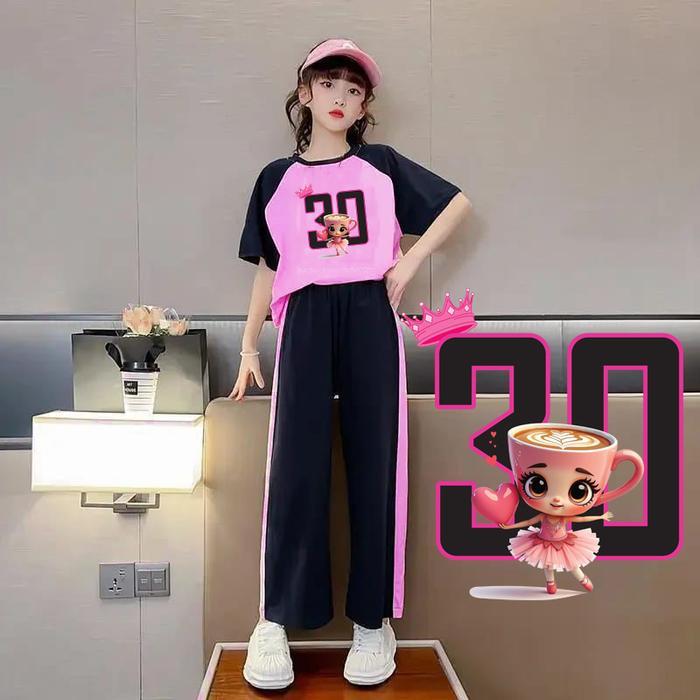 Setelan Celana Panjang Anak Perempuan - Oneset Anak 3-12 Tahun - Setcel Anak Perempuan Original