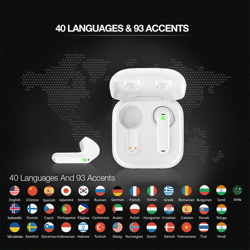 Timekettle WT2 Edge/W3 Simultaneous Translator Earbuds Voice Multi Languages Translate Headset for B