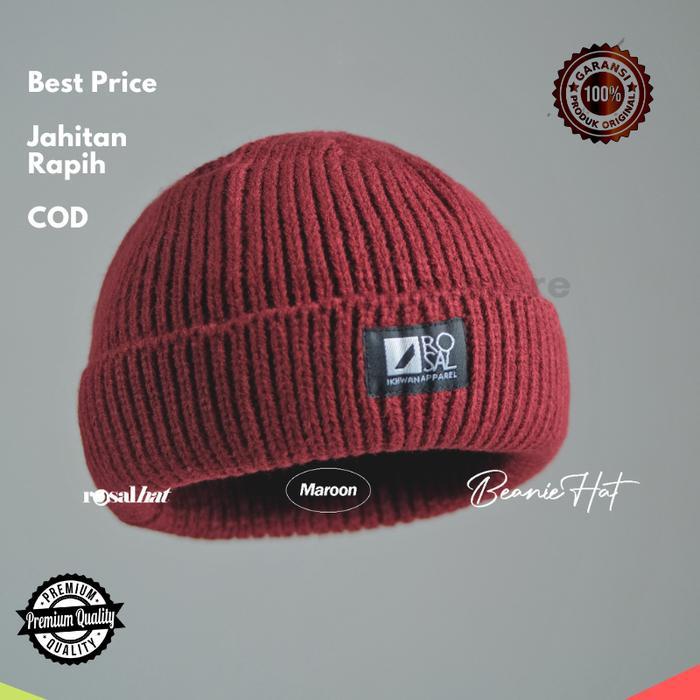 Kopiah Peci Songkok ROSAL Peci Beanie Cap - Topi Kupluk Beanie Rajut
