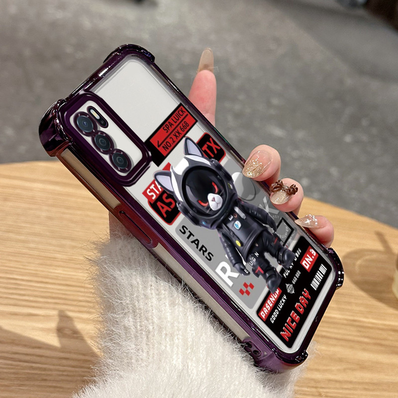 Casing Hp Untuk OPPO A16 OPPO A16s OPPO A54s Case Kucing Robot Pahlawan Keren Kasing gaya Limited Ce