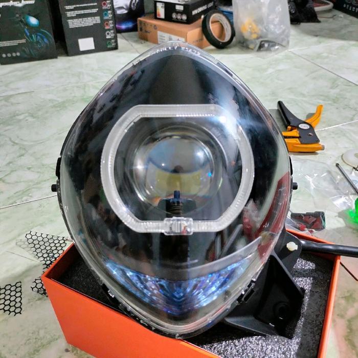 HEADLAMP CUSTOM PROJIE BILED AES TURBO SE YAMAHA FINO 125 - BILED AES WST
