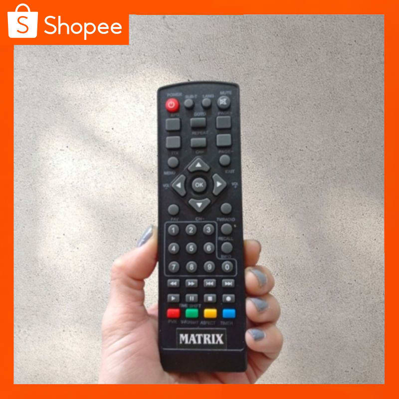 Remot Remote STB Parabola Matrix Apple Silver DVB T2 - LANGSUNG PAKAI