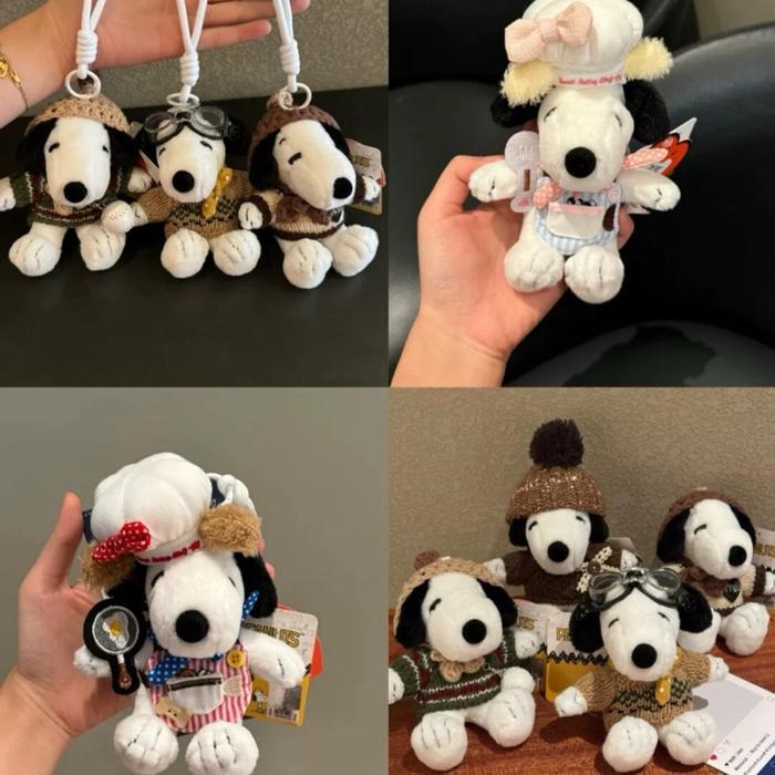BERKUALITAS Snoopy Plush Keychain Gantungan Tas Boneka Lucu Premium Custom Bahan Plush Halus Empuk