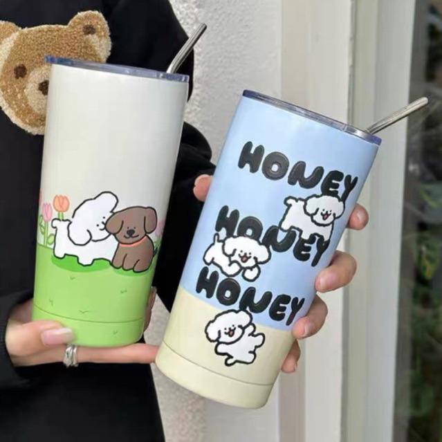 Honey Korean Bottle Premium Quality REAL 304 Stainless steel / Tumblr Aesthetic Water Bottle Korea /