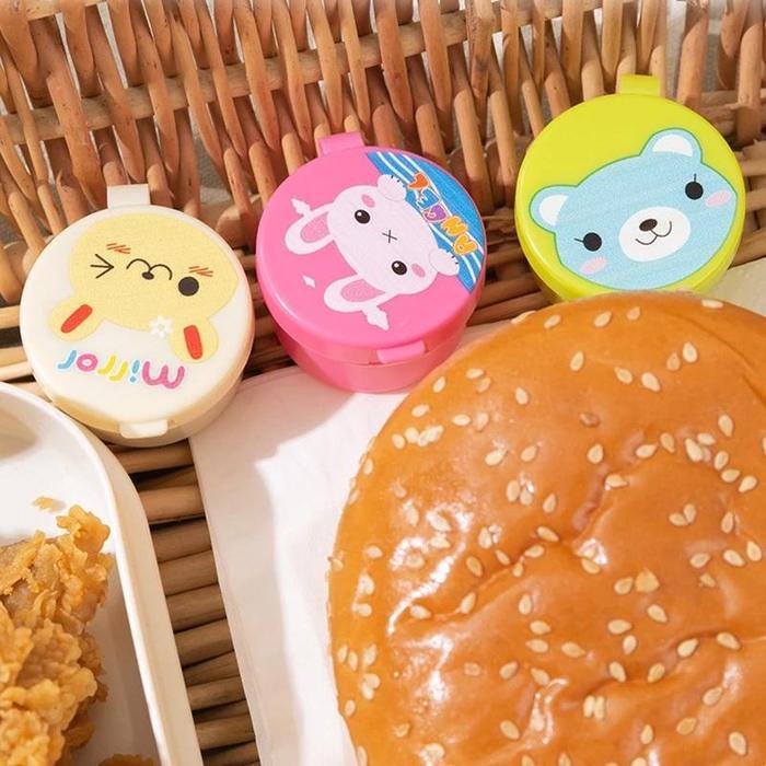 Botol Saus Bento Model Klik Mini Bekal Anak Botol Sambal Kecap Selai Bekal Cup Salad Dressing Bento