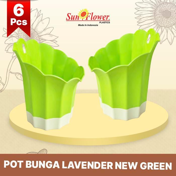 (6 pcs ) Pot bunga lavender Small Sunflower Tanaman Anggrek/Pot Bunga Tempel / Pot Bunga Plastik