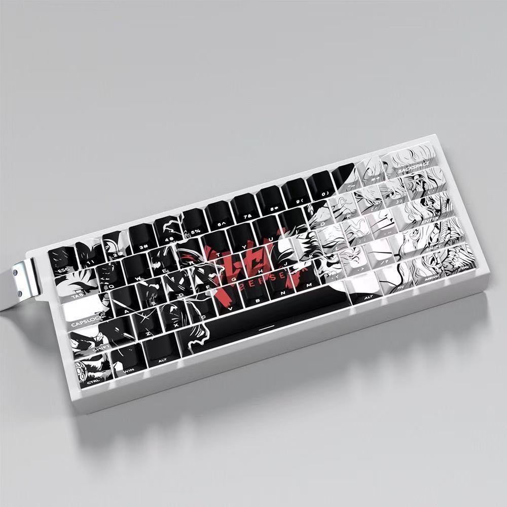 98 Keys Berserk Keycaps Anime Key Cap Set Cherry PBT Engraved Side Transparent 98 Keys for