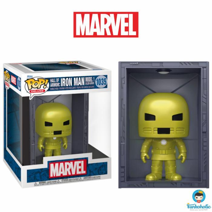 FUNKO POP MARVEL HALL OF ARMOR IRON MAN MODEL 1 GOLDEN ARMOR #1035