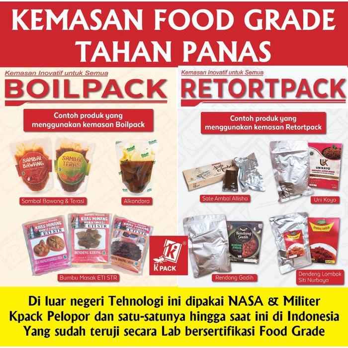 Kemasan Tahan Panas Boil / Retort Pack Food Grade Packaging