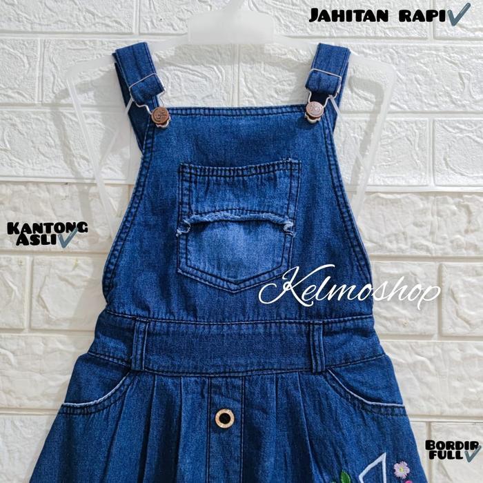 rok kodok panjang jeans anak perempuan/wearpack/overall/rok kodok jeans anak berkualitas termurah