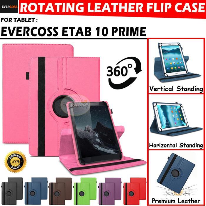 Ada Stok Evercoss Etab 10 Prime X9 Rotate Leather Flip Book Cover Case Casing
