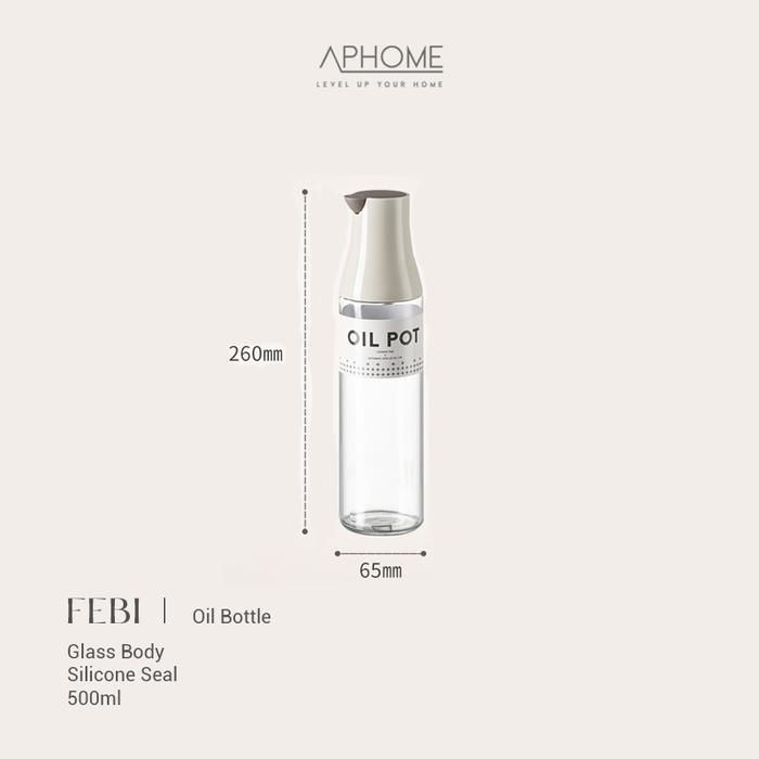 APHOME Botol Minyak Botol Saos Kaca Estetik Wadah Cairan FEBI
