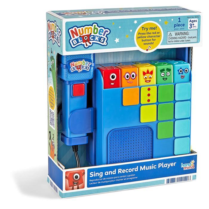 Hand2Mind Numberblocks Sing and Record Music Player, Mainan Musik Edukasi Numberblocks. Bernyanyi,