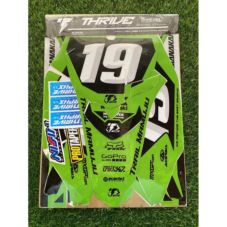 Decal Stiker Klx Gordon Hijau Premium Trail/Supermoto Full Body