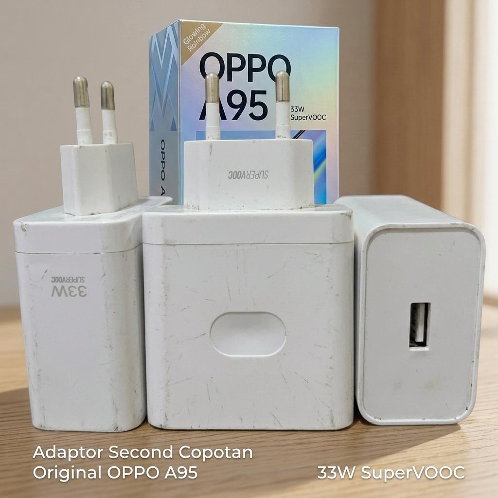 Charger OPPO VCB3HDEH Original Bekas SuperVOOC 33W Fast Charging 5-11V 3A Cocok OPPO A95
