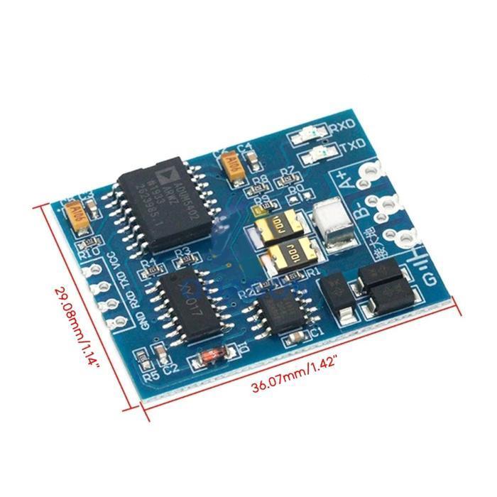 TTL to RS485 RS485 to TTL UART Converter Module Isolated Industrial Grade UART Serial Adapter untuk