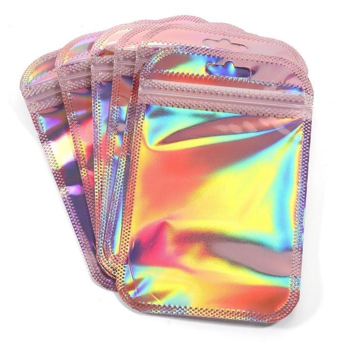 100pcs Plastik Ziplock Hologram Warna Warni Souvenir / Ziplock Hologram / Plastik Ziplock / plastik