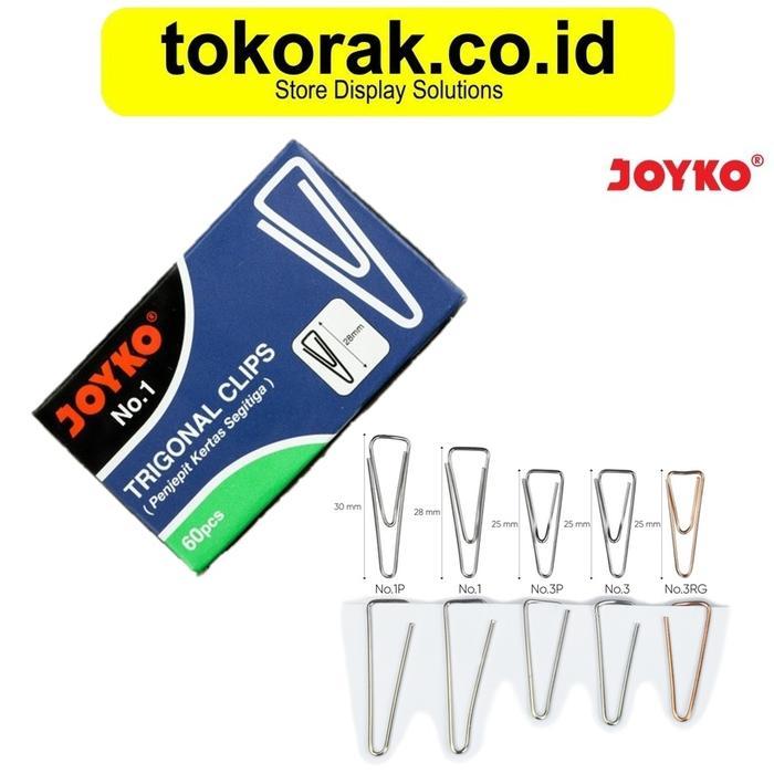 PAPERCLIP TRIGONAL NO 1 NO 3 CLIPS KLIP JOYKO PENJEPIT KERTAS SEGITIGA PAPER CLIP