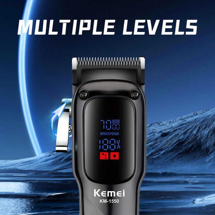 Khusus Grab Alat Cukur Rambut Kemei Km-1550 Cukuran Kemei Km 1550 Display Led Mesin Professional