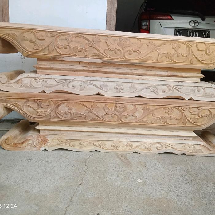 TERLARIS Rancak demung ukir untuk wilah 7 berbahan kayu mahoni
