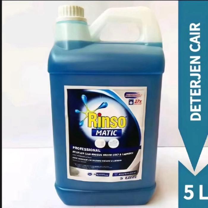 Premium Promo  Deterjen Cair Rinso Matic 5L Tanpa Stiker Premium Original