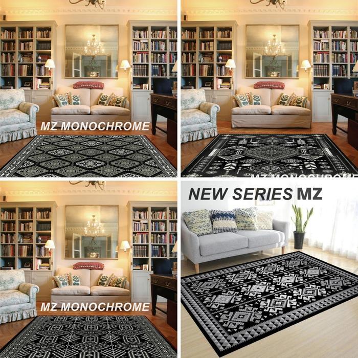 Karpet Permadani 160X210Cm Monokrom Minimalis Modern