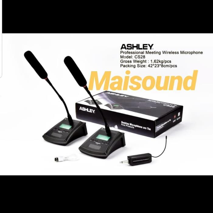 Best Seller Mic Podium Meja Ashley Cs28 Wireless Microphone Cs 28