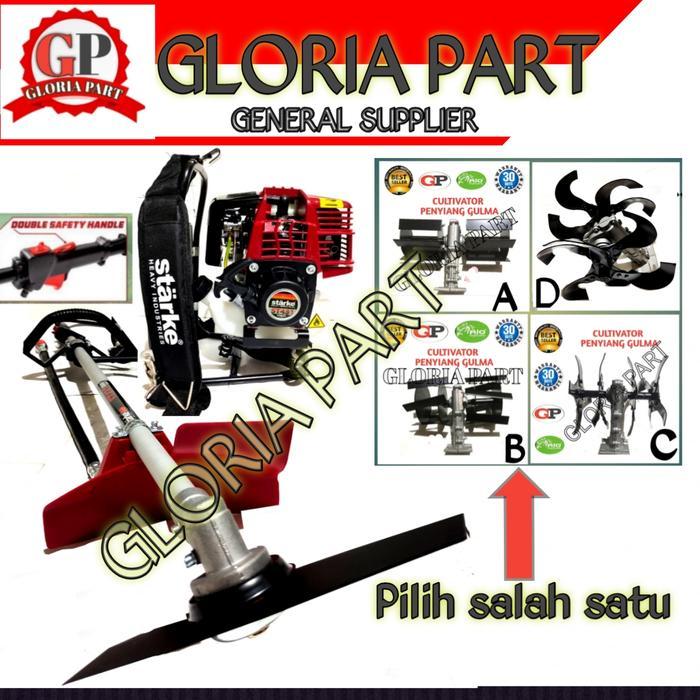 Mesin potong rumput model Honda 4Tak + mini cultivator head