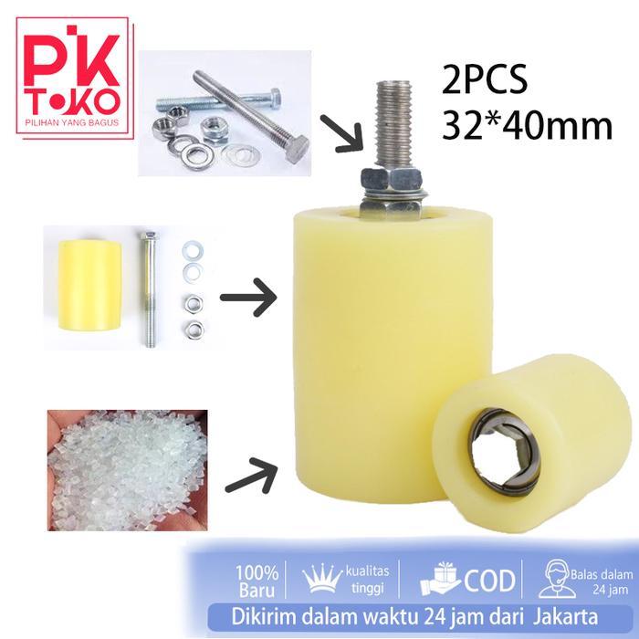 new 2pcs Roda Nilon Roller Pintu Pagar Roller Pintu Pagar 32*40mm