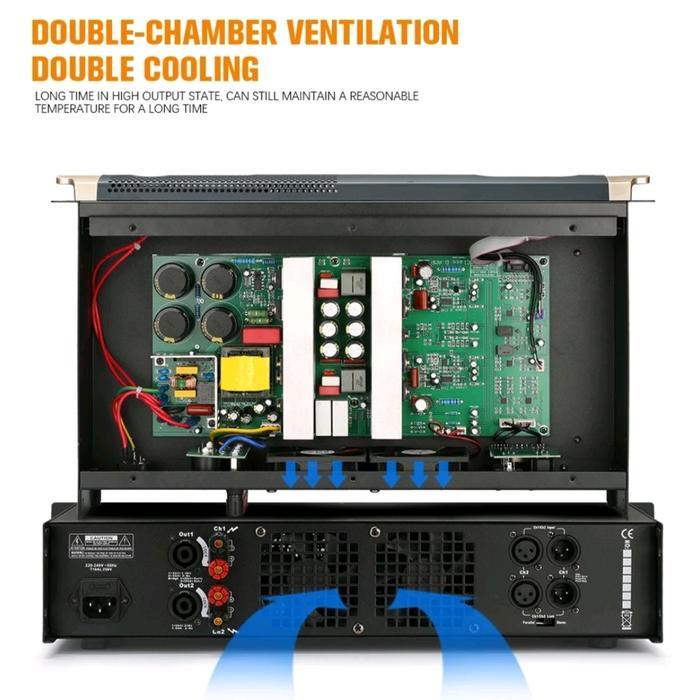 Jbl Rs4500 / Rs2500 Penguat Audio Profesional 2/4 Channel 1200 Watt Untuk Pesta Outdoor Bar Ktv