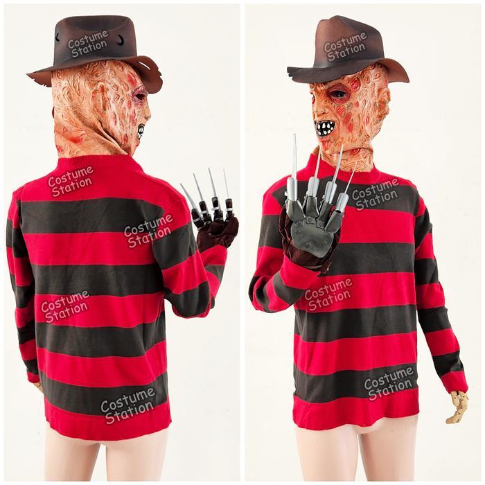 Kostum Freddy Krueger / Costume Villain Killer Halloween Klasik Pembunuh cowo dewasa