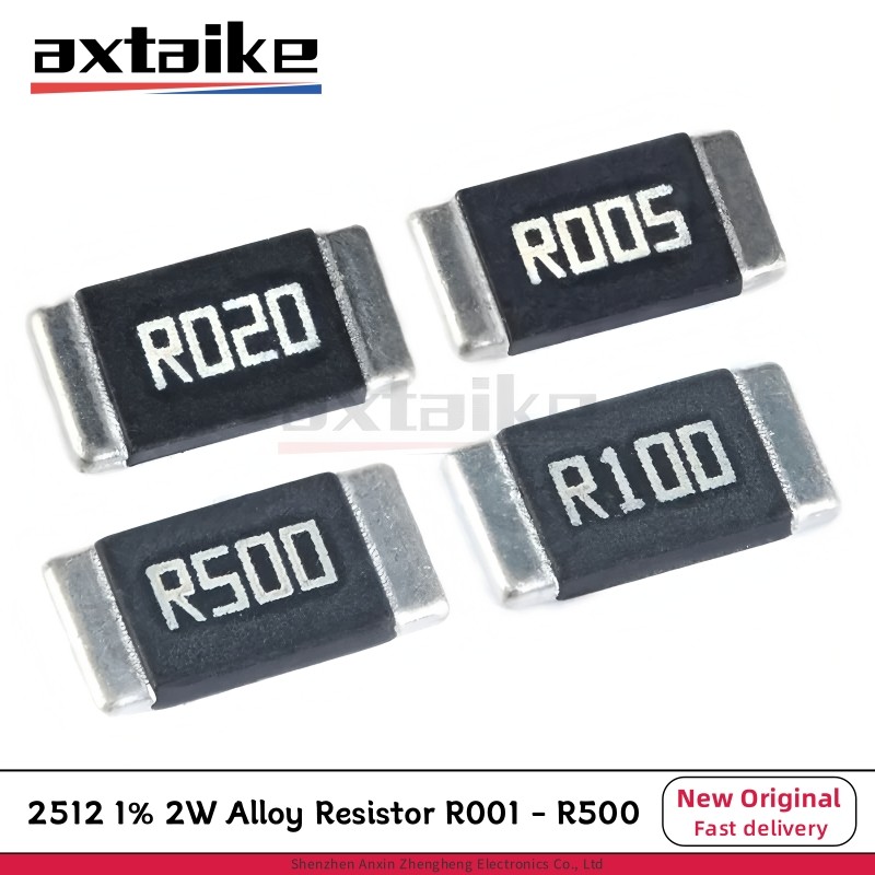 10PCS 2512 1% 2W Alloy Resistor R001 R002 R003 R010 R015 R020 R025 R050 R060 R070 R100 R300 R500 1mR