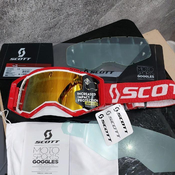Promo Scott Dua Lensa Google Helm Cross Trail Original