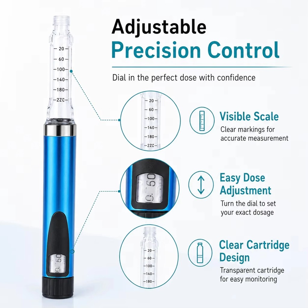Metal Insulin Pen V3 Injection Peptide Pen Syringe Refillable Insulin Pen Syringe Pen for Insulin