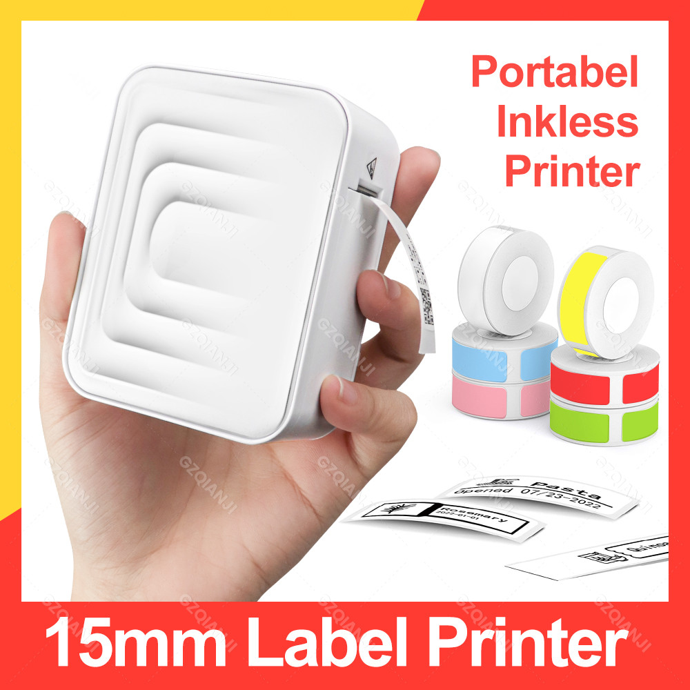 GZQIANJI Label Printer Portable Thermal UV Laberller Without Ink SelfAdhesive Label Maker For with