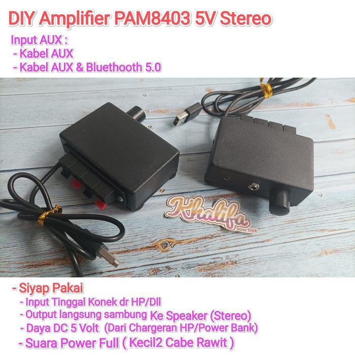 Mini Amplifier Stereo Rakitan Modul Kit Alat Pemutar Musik Bluetooth