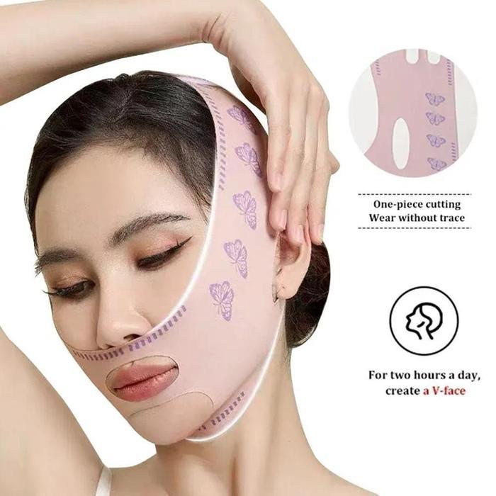 COD 3D V Shape Face Lift Up Belt Masker Pengencang Wajah Tidur Pembentuk V Line Penirus Pipi