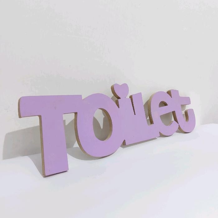 Top Handmadeku-Dekorasi Gantung Aesthetic Tulisan Toilet Ukir