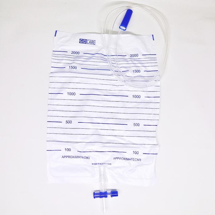New Urine Bag Steril T-Valve 2 Liter Cosmomed / Kantung kencing urin Gea