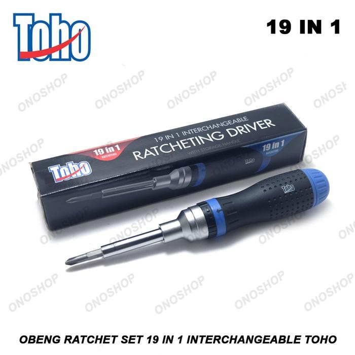 Mantab Obeng Ratchet Set 19 In 1 Interchangeable Toho Terlariss 